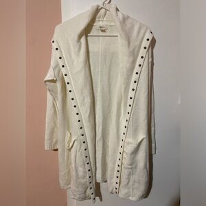 White Hooded Cardigan